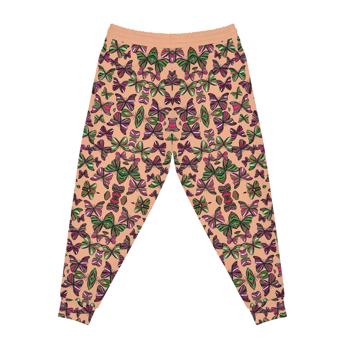 Peach Fuzz Butterflies Kaleidoscope AOP Joggers