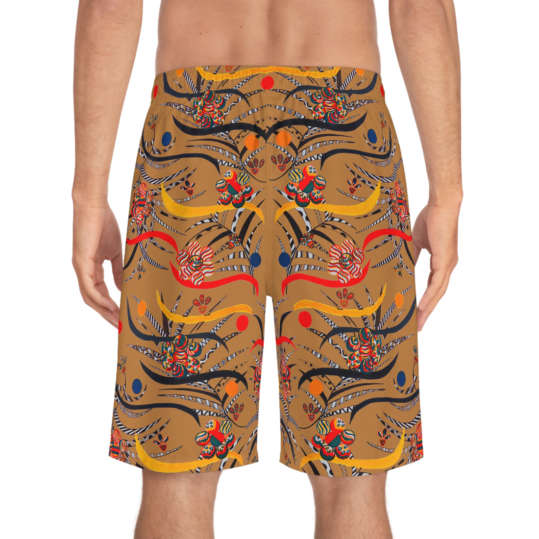 Tussock Wilderness Print Men's Board Shorts (AOP)