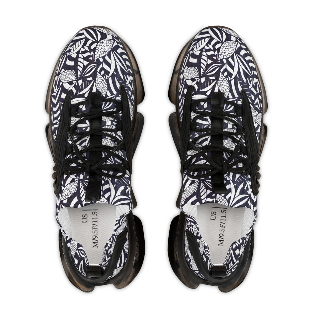 White Tropical Minimalist OTT Men's Mesh Knit Sneakers