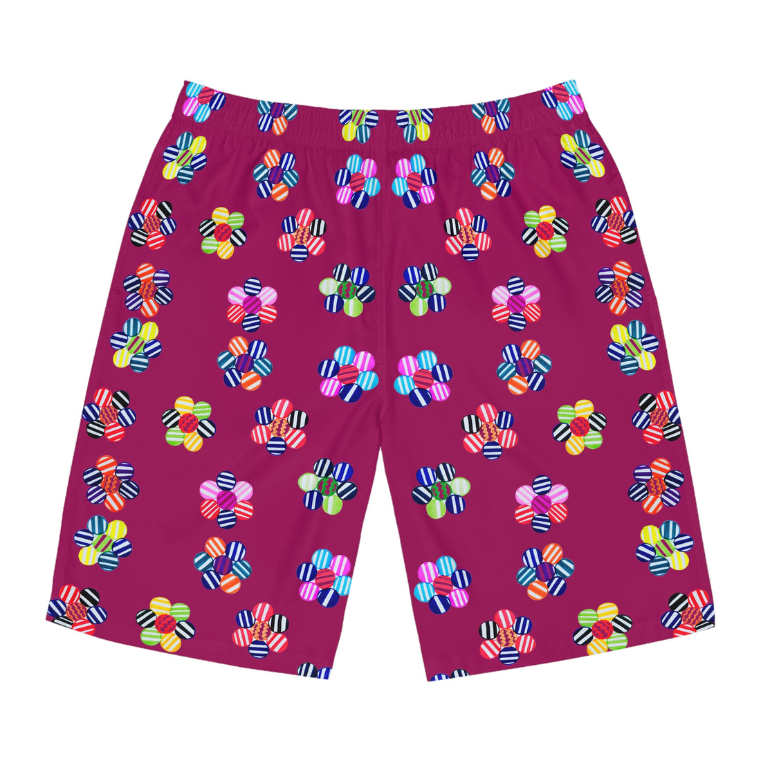 Geo Candy Floral Men's Board Shorts (AOP)