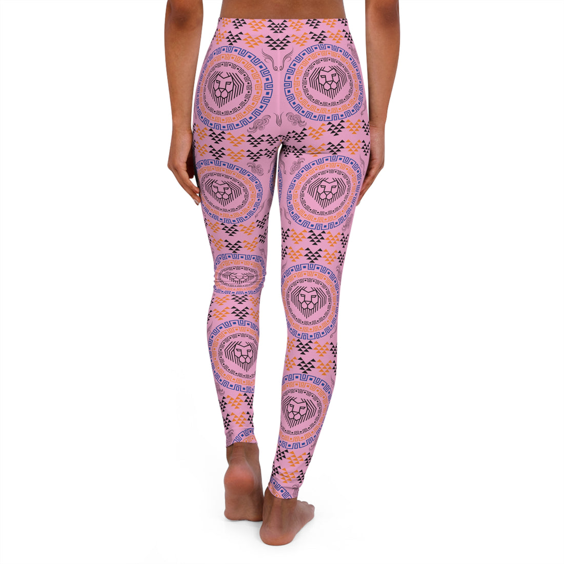 Muted Pink lion head Spandex Leggings