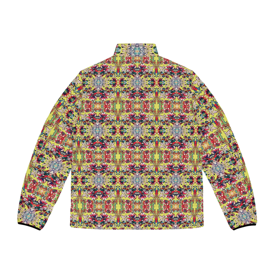 Canary Floral Pop Men's Puffer Jacket