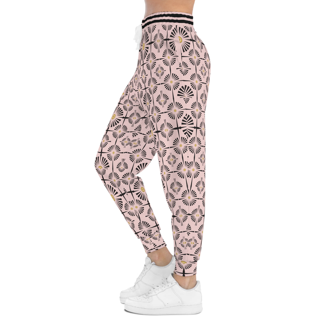 Pale Pink Wheels & Spokes Print Unisex Joggers