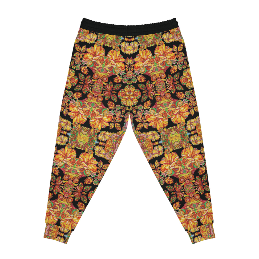 Black AOP Artsy Floral Joggers