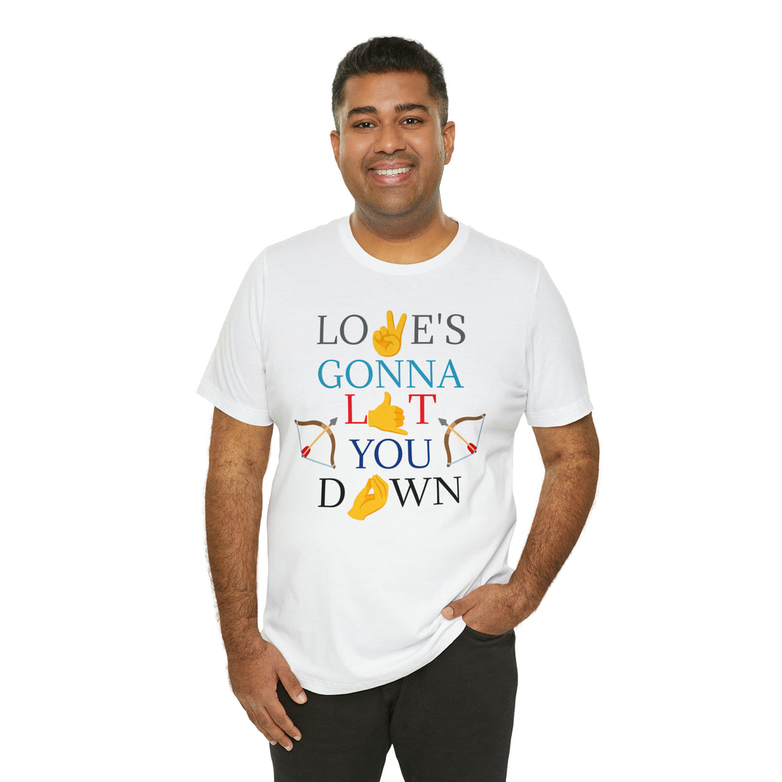 Unisex Love Down Typography Jersey Tee