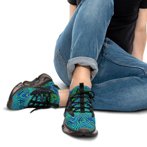 Neon Green Sonic OTT Men's Mesh Knit Sneakers