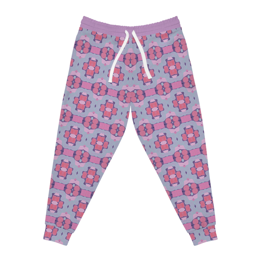 Lavender Geometric Print Unisex Joggers