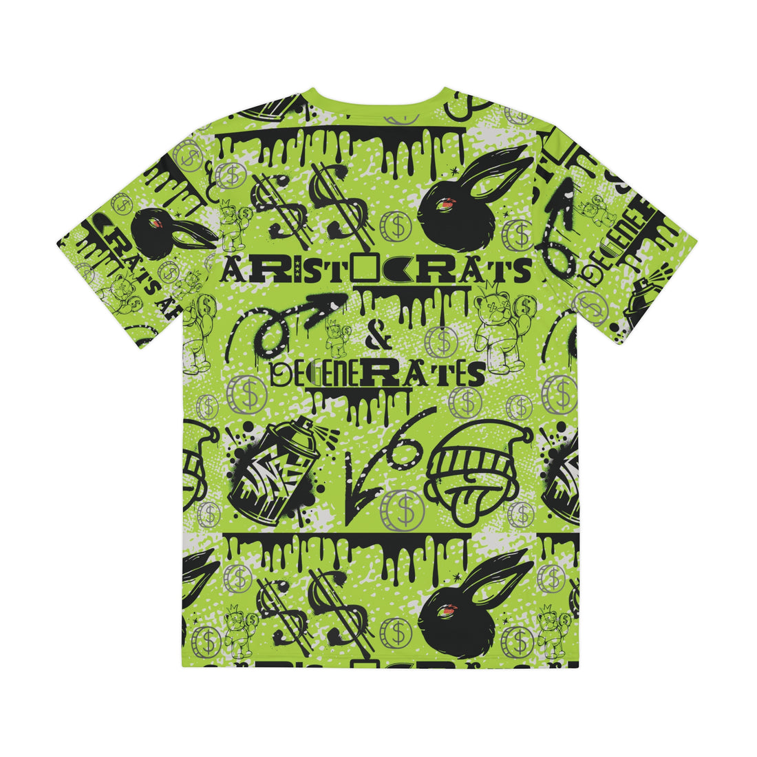 Lime Graphic Polar Men's Polyester Tee (AOP)