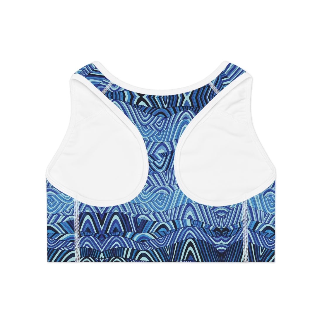 Icy Blue Sonic (AOP) Racerback Sports Bra