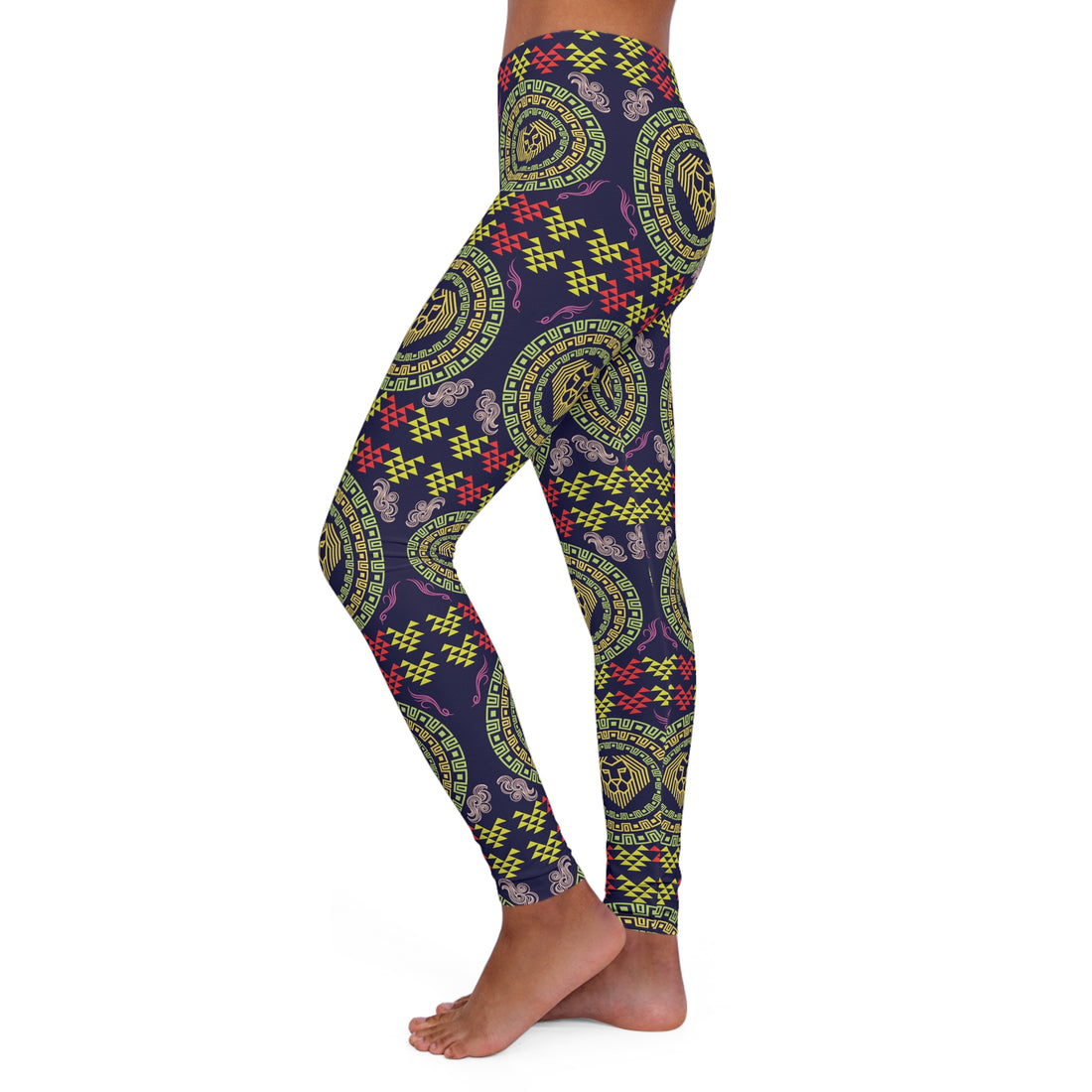 Ink lion head Spandex Leggings