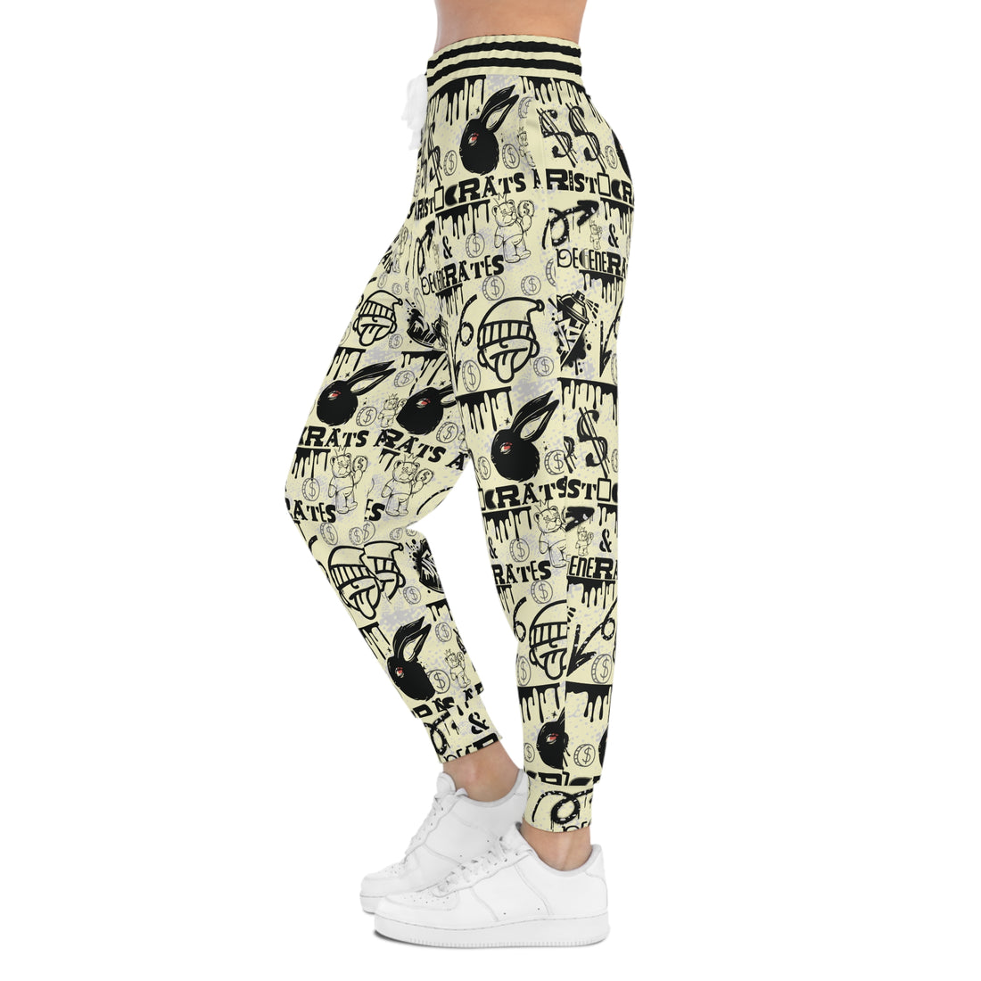 Cream Polar Graphic Unisex Joggers