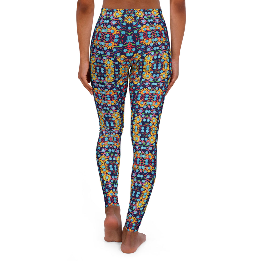 Ink Sunflower Spandex Leggings