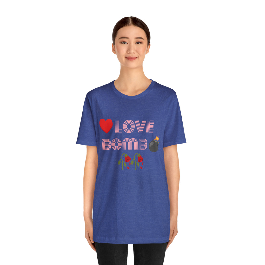 Unisex Love Bomb Typography Jersey Tee