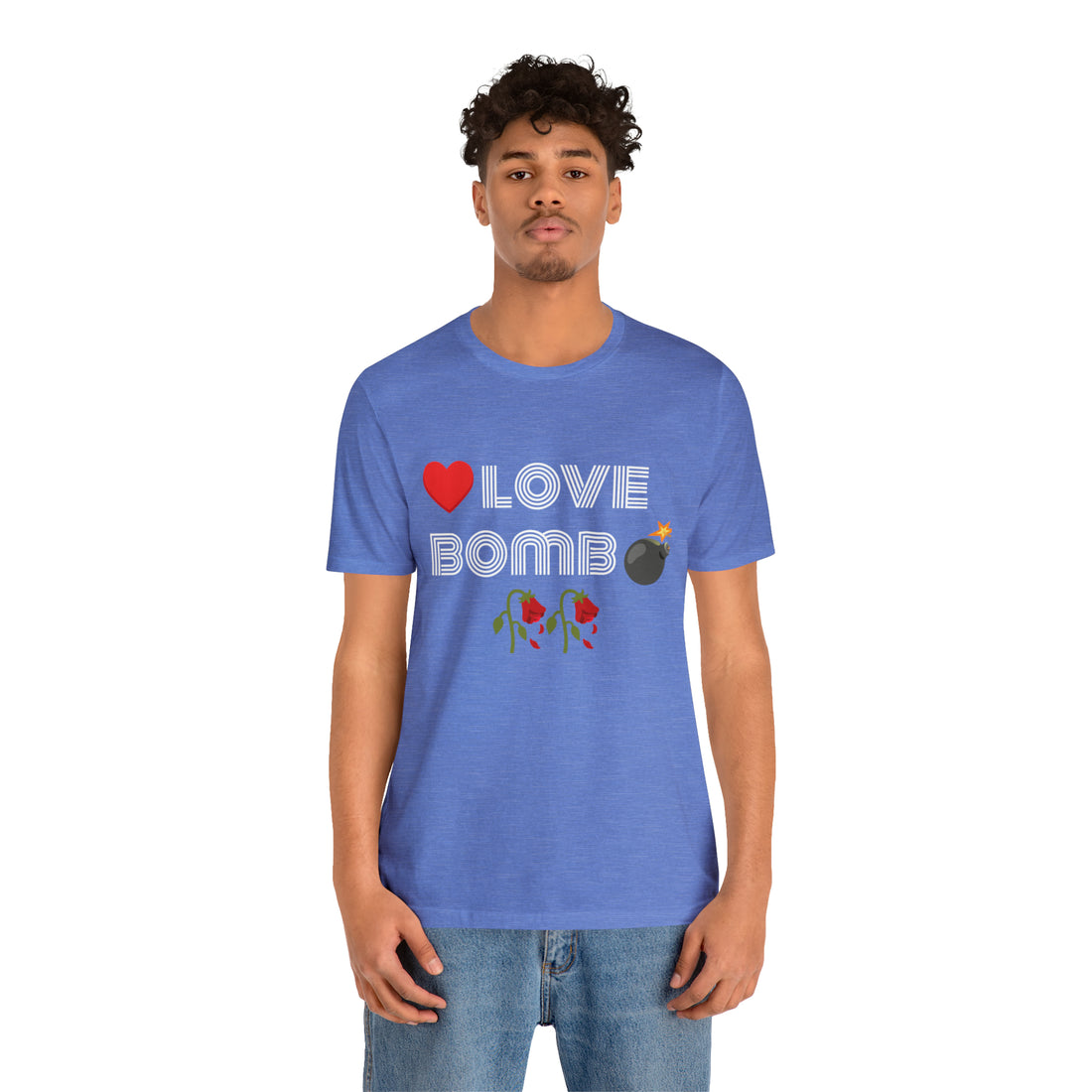 Unisex Love Bomb Typography Jersey Tee