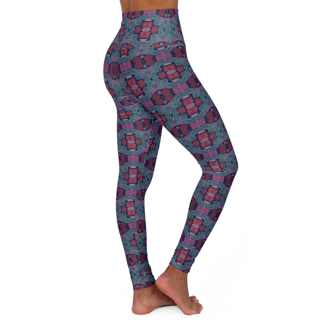 Ink Geometric Print Yoga Leggings