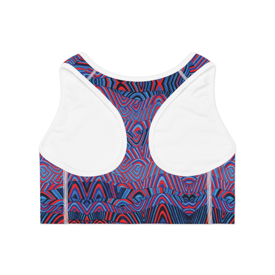 Red Sonic (AOP) Racerback Sports Bra