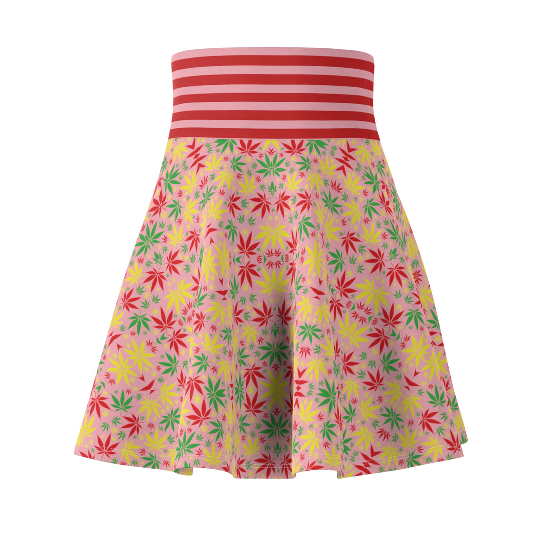 Blush Tropical Rasta Toned Skater Skirt