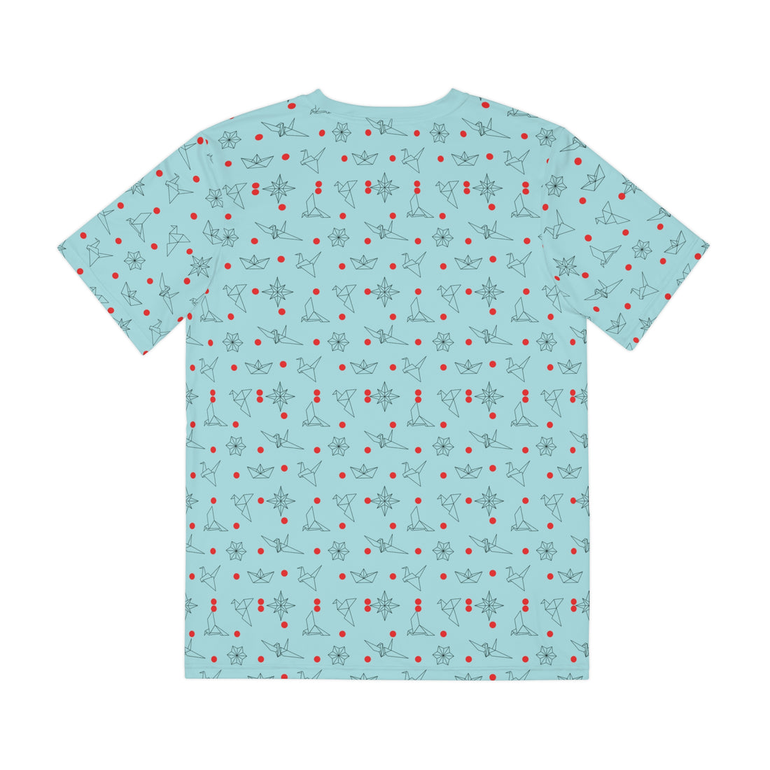 Icy Blue Origami Men's Polyester Tee (AOP)