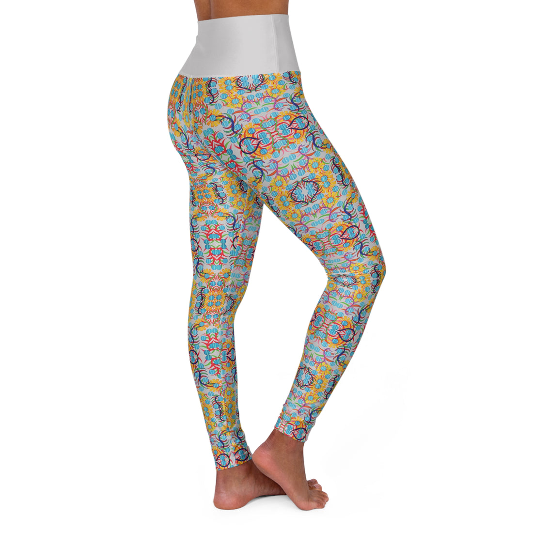 Slate Sunflower Yoga Leggings