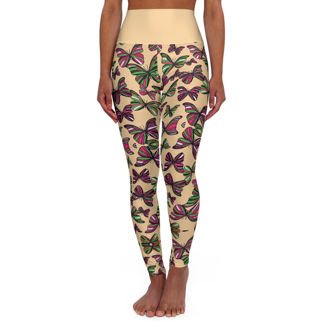 Tuscan Butterfly Kaleidoscope Yoga Leggings