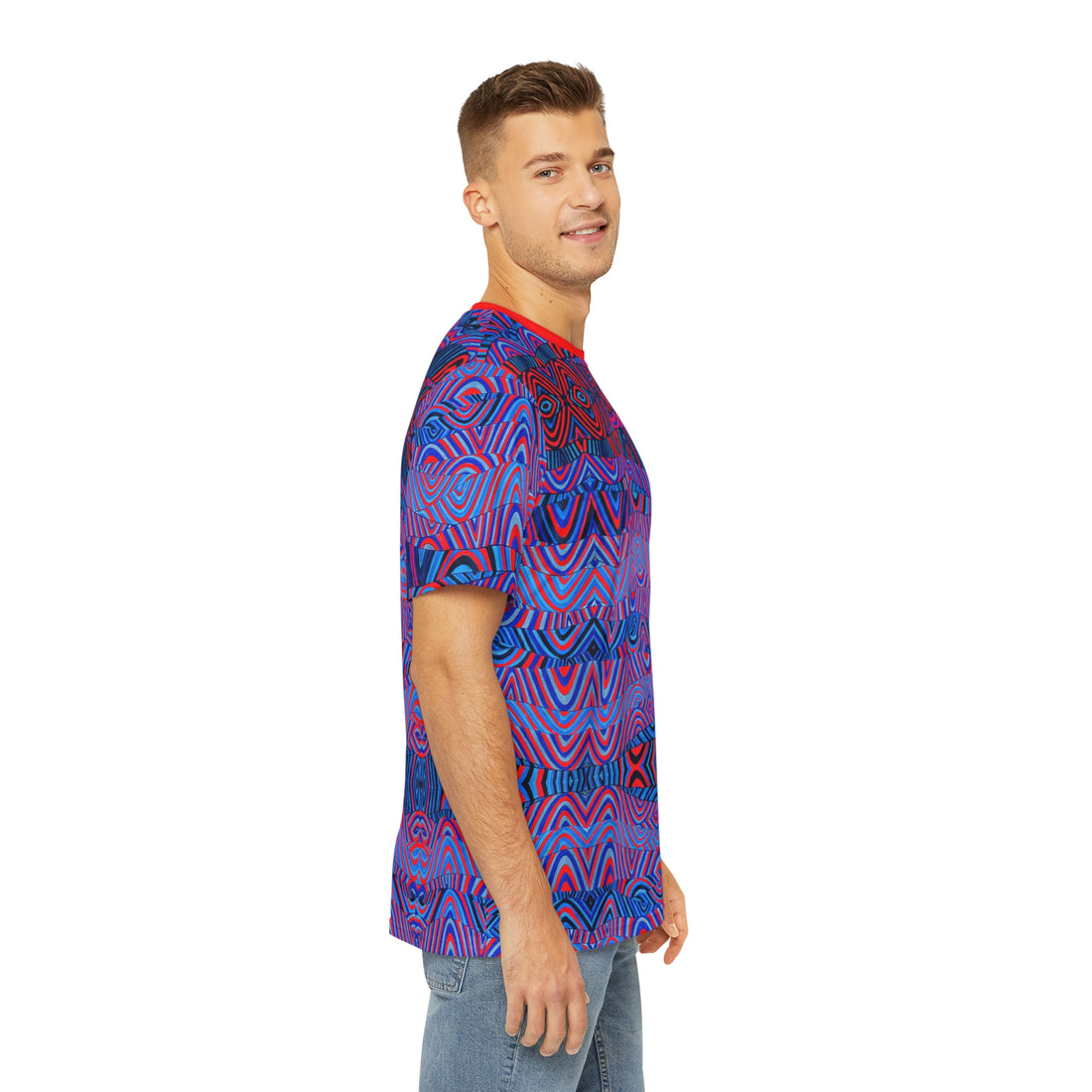 Red Sonic Men's Polyester Tee (AOP)