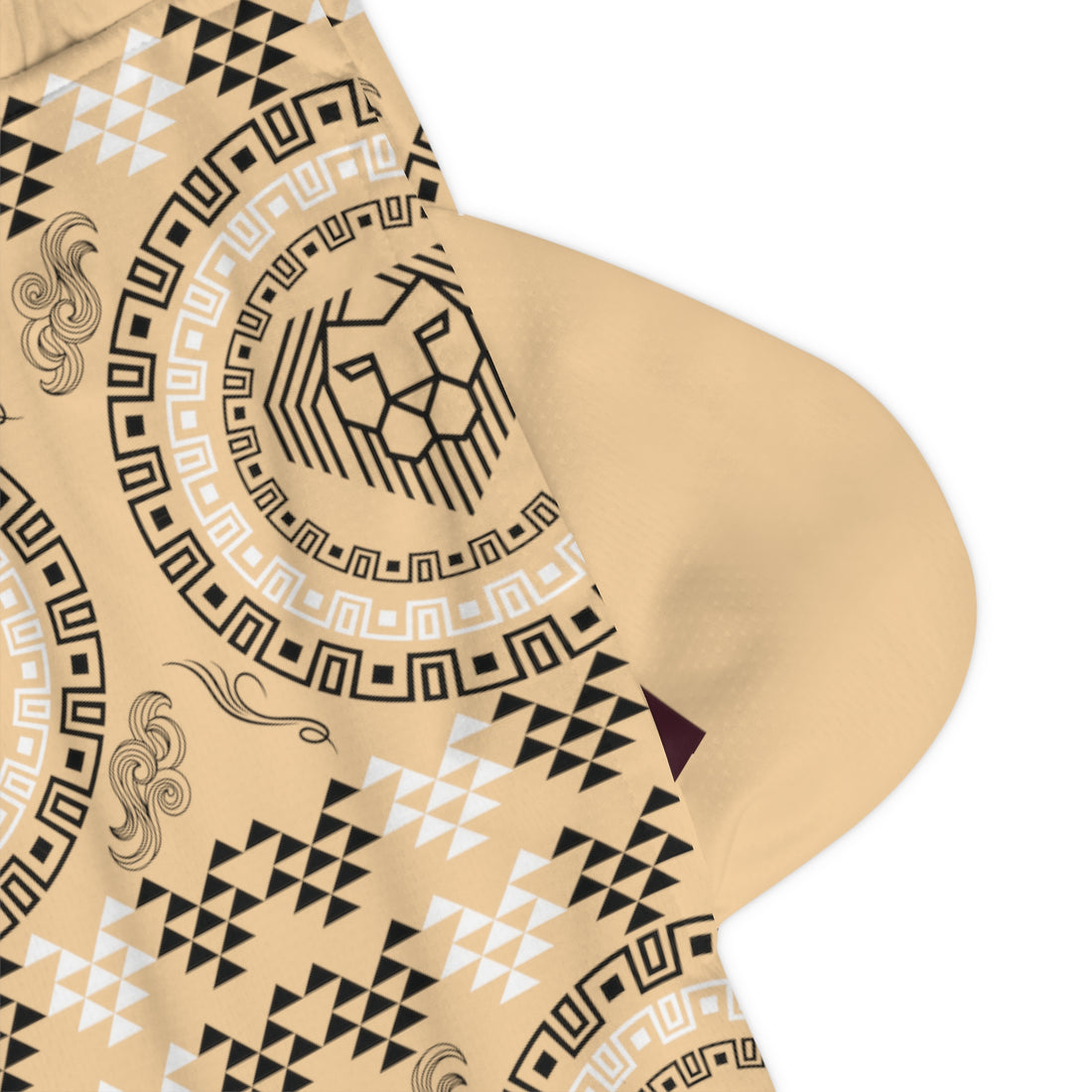 Tuscan Lion Head Basketball Rib Shorts (AOP)