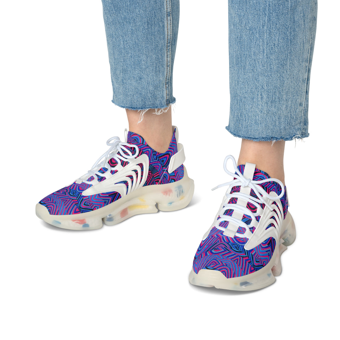 Hot Pink Sonic OTT Women's Mesh Knit Sneakers