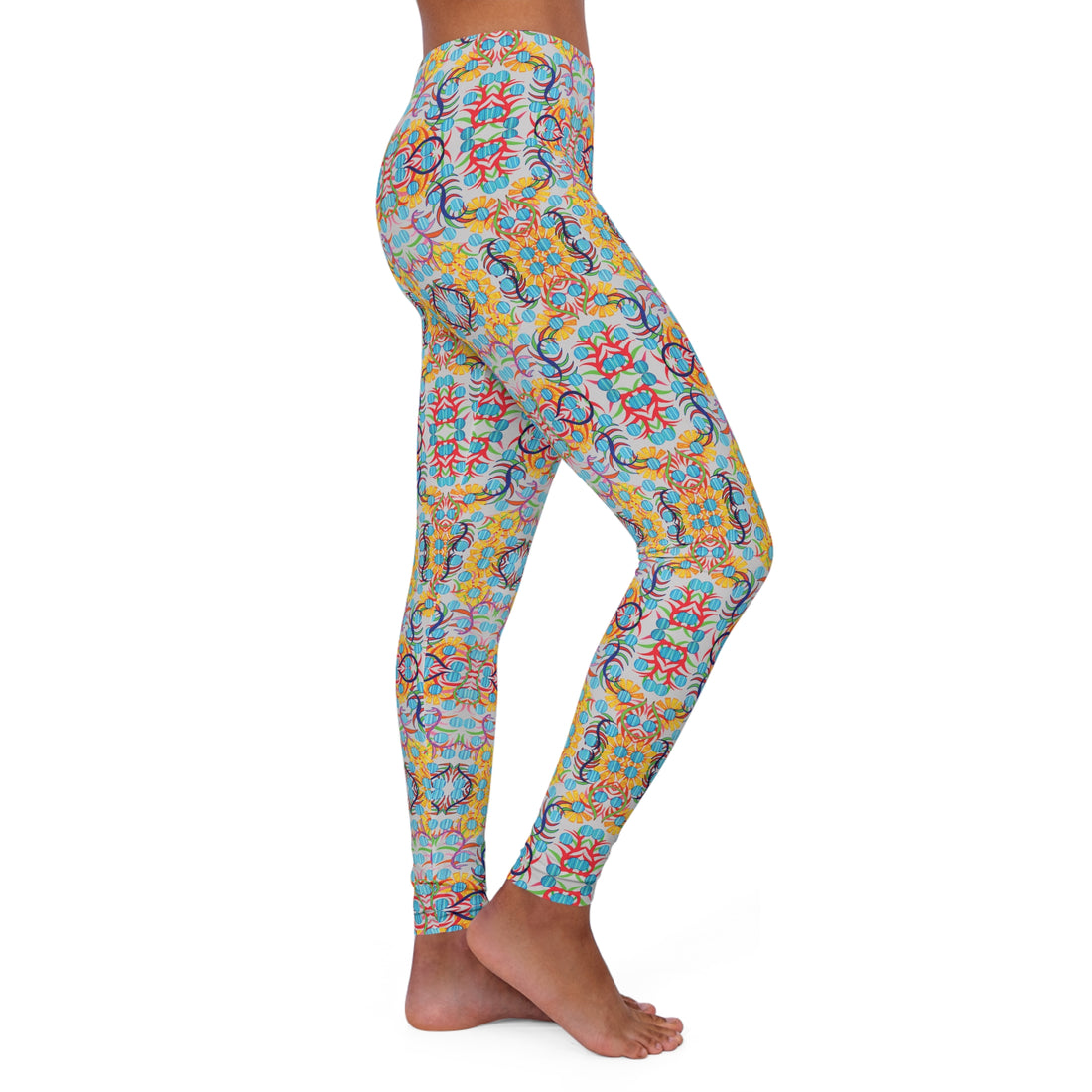 Slate Sunflower Spandex Leggings