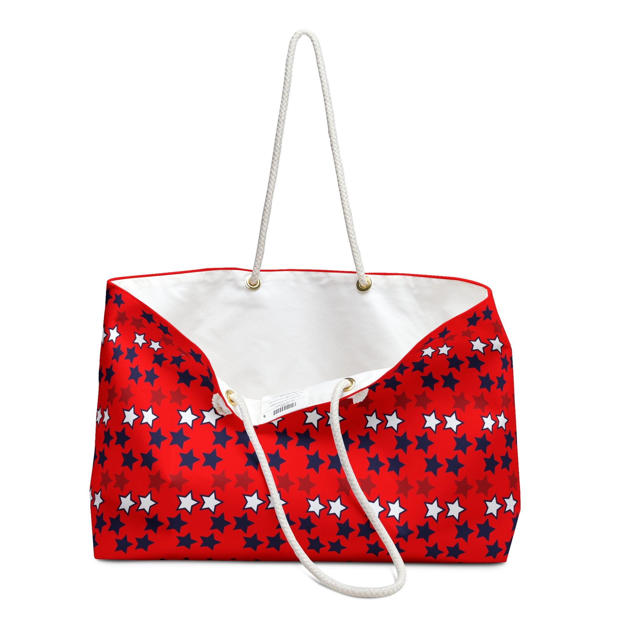 Red Starry Weekender Tote Bag