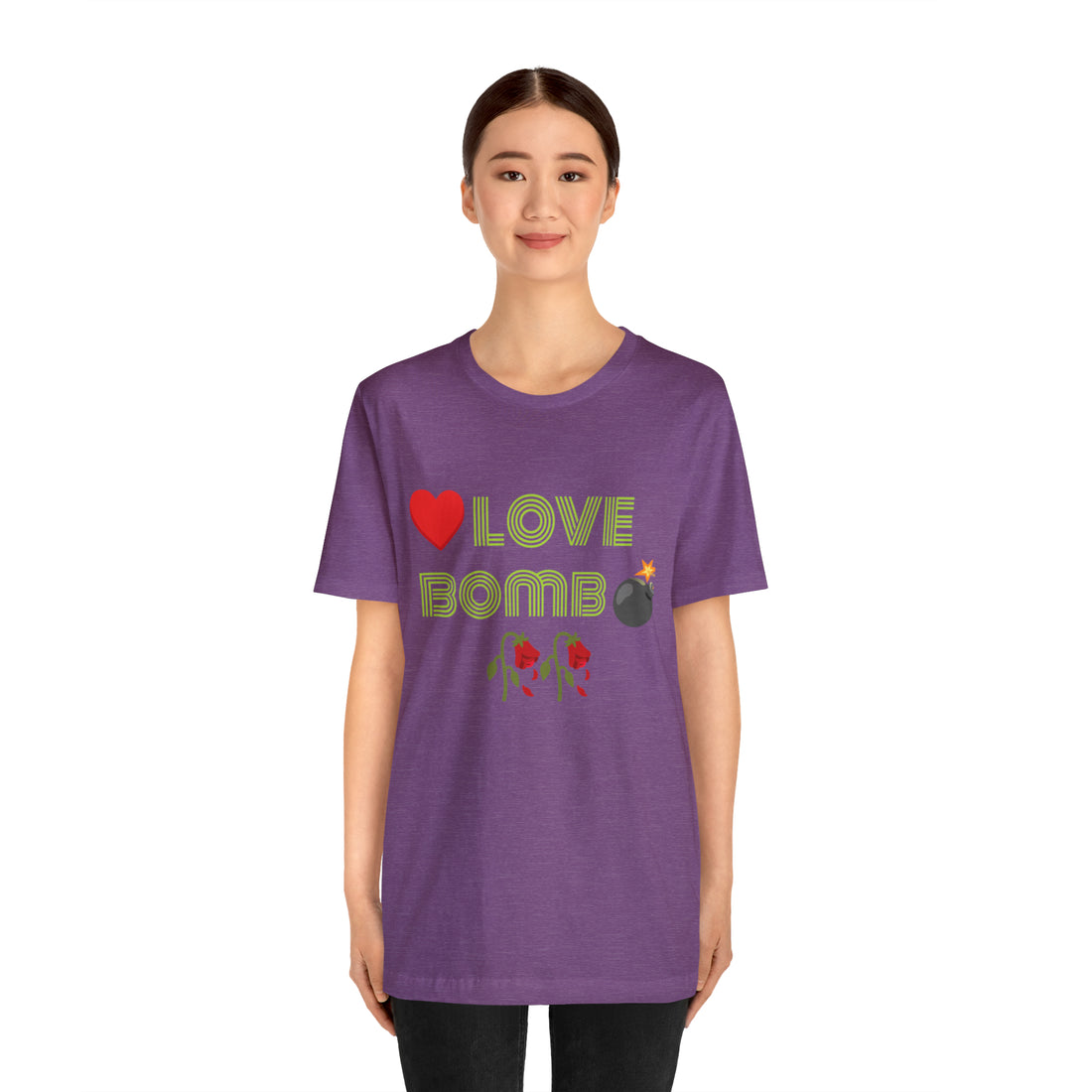 Unisex Love Bomb Typography Jersey Tee