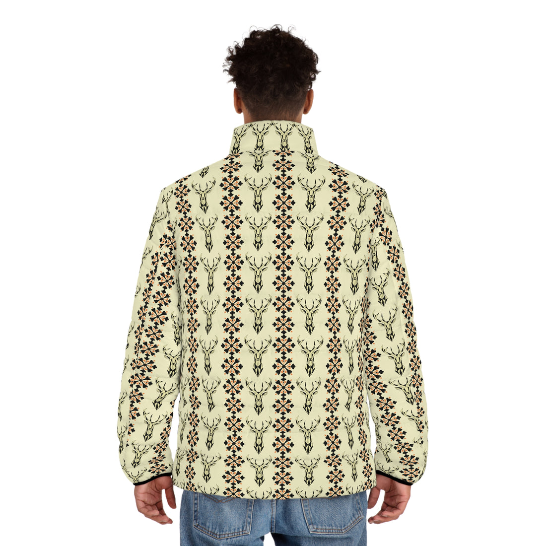 Cream Stag Galore Ott Men's Puffer Jacket