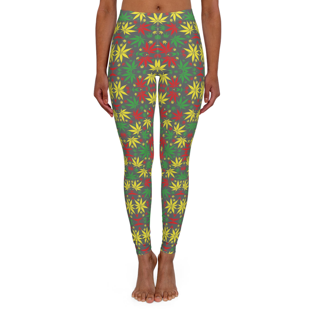 Ash Tropical Rasta Toned Spandex Leggings