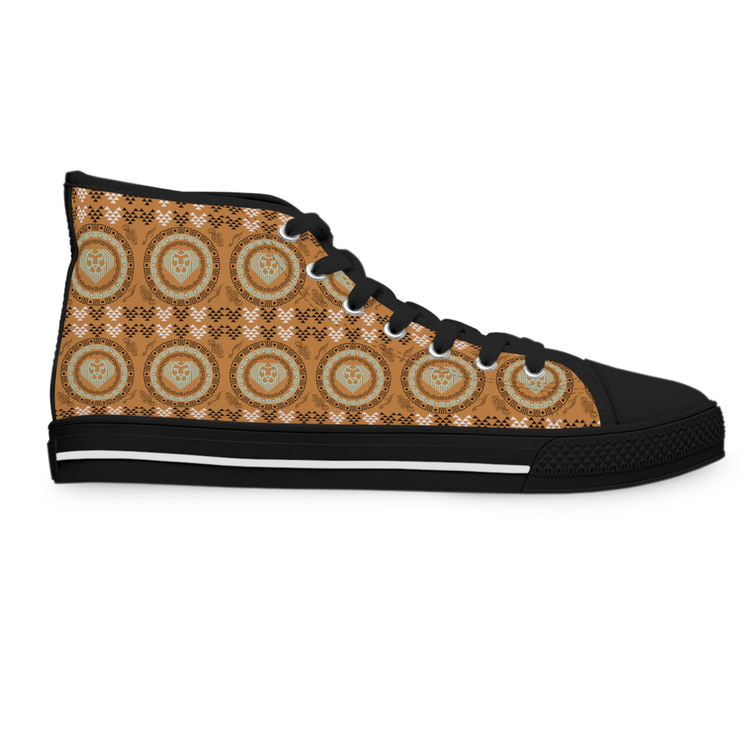 Tussock Geo Lion Head Women's High Top Sneakers