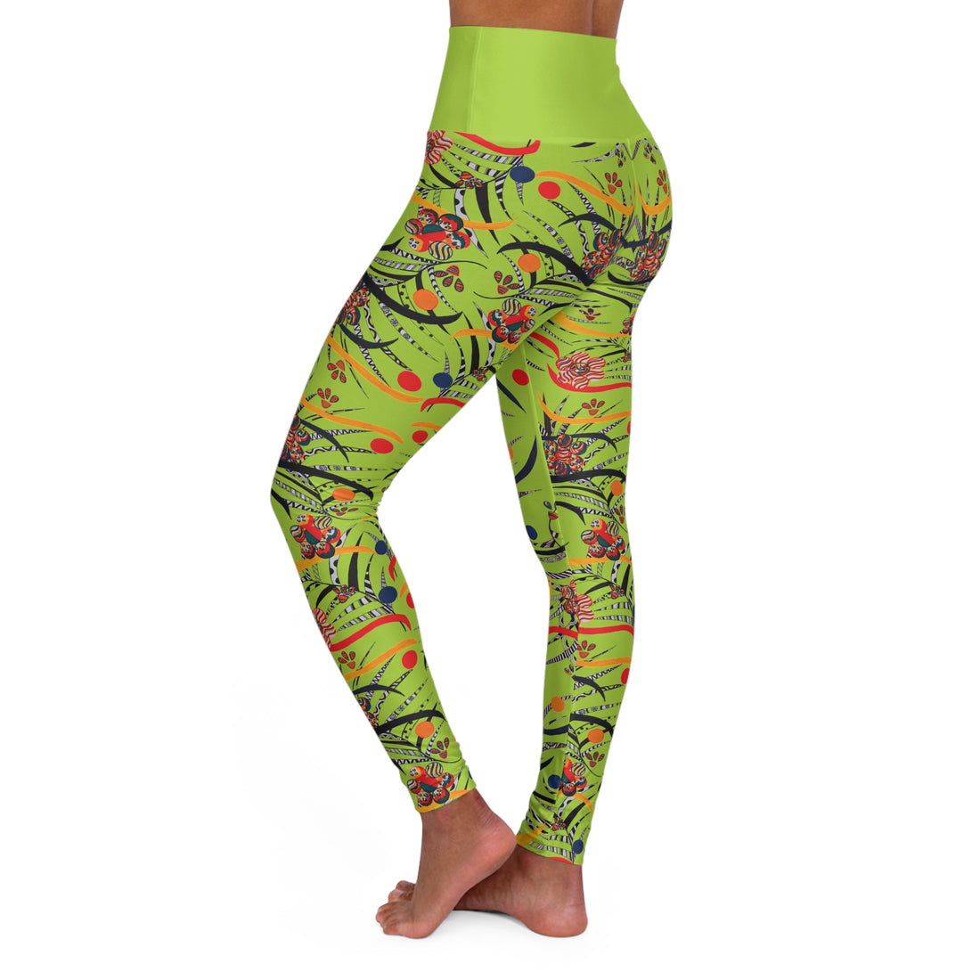 Lime Wilderness Yoga Leggings