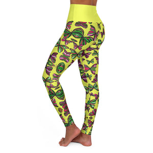 Canary Butterfly Kaleidoscope Yoga Leggings