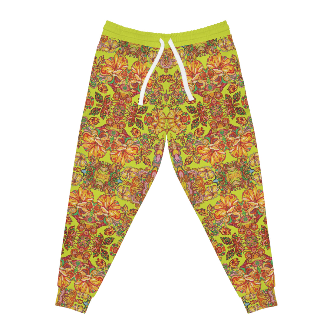 Lime AOP Artsy Floral Joggers