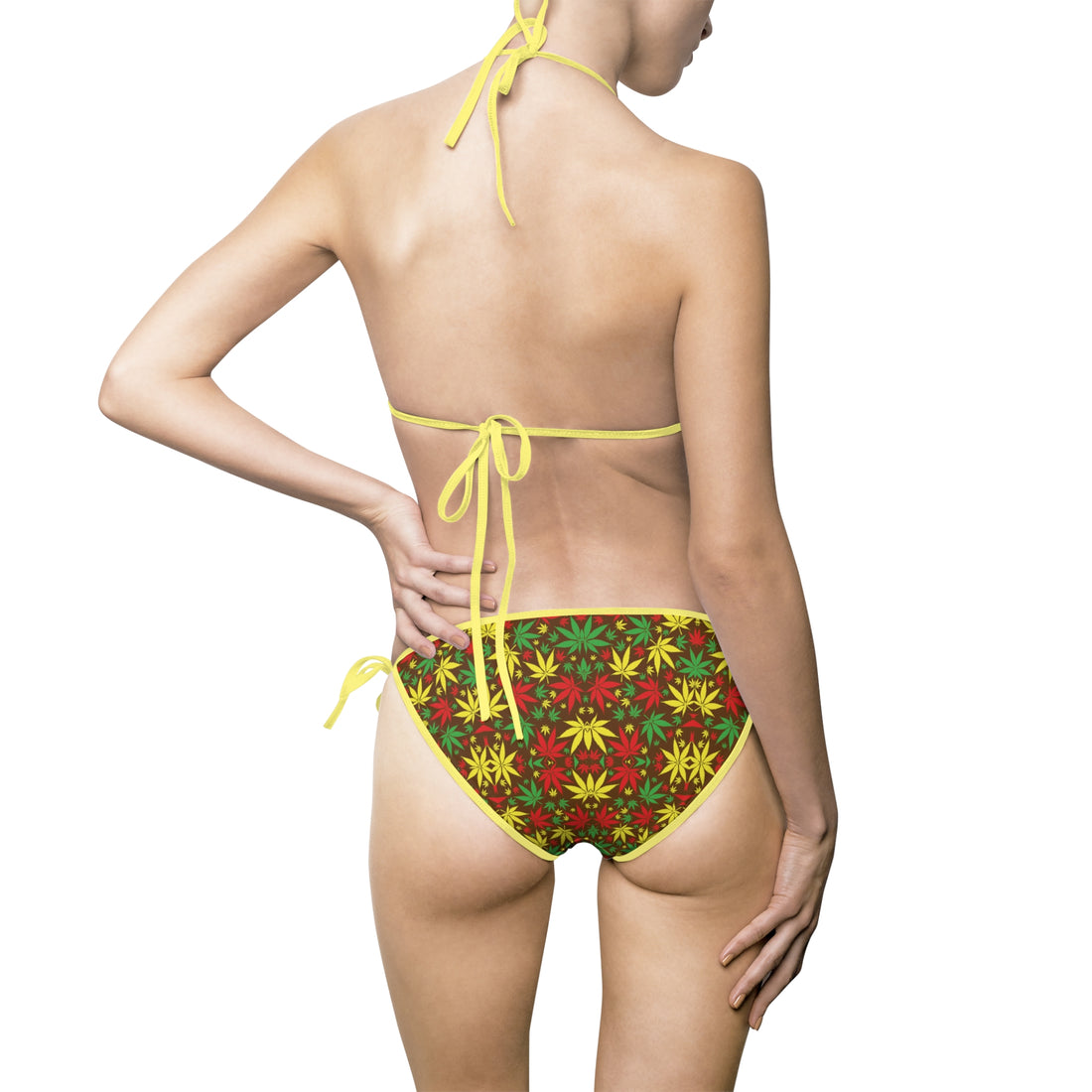 Brown Tropical Rasta Toned Bikini