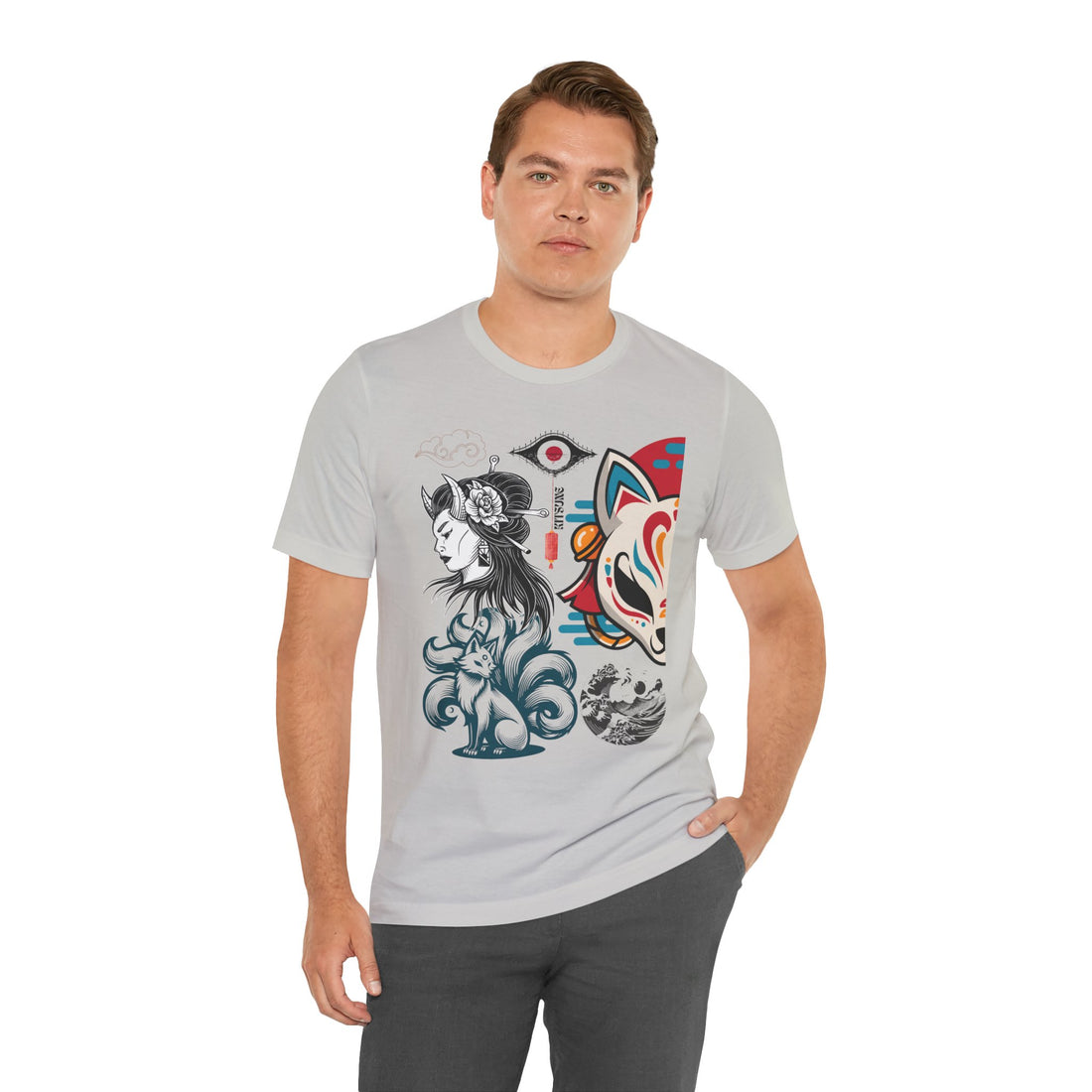 Japanese Kitsune Unisex Jersey Tee