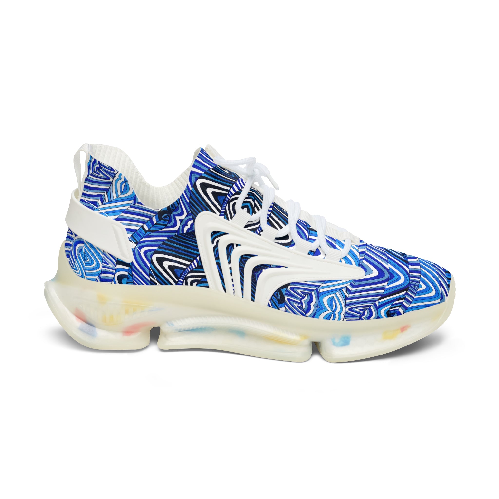 White Sonic OTT Women's Mesh Knit Sneakers