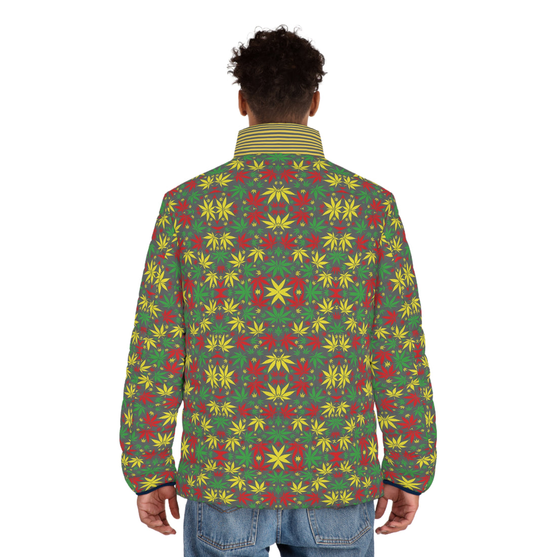 Ash Tropical Rasta Toned Men's Puffer Jacket