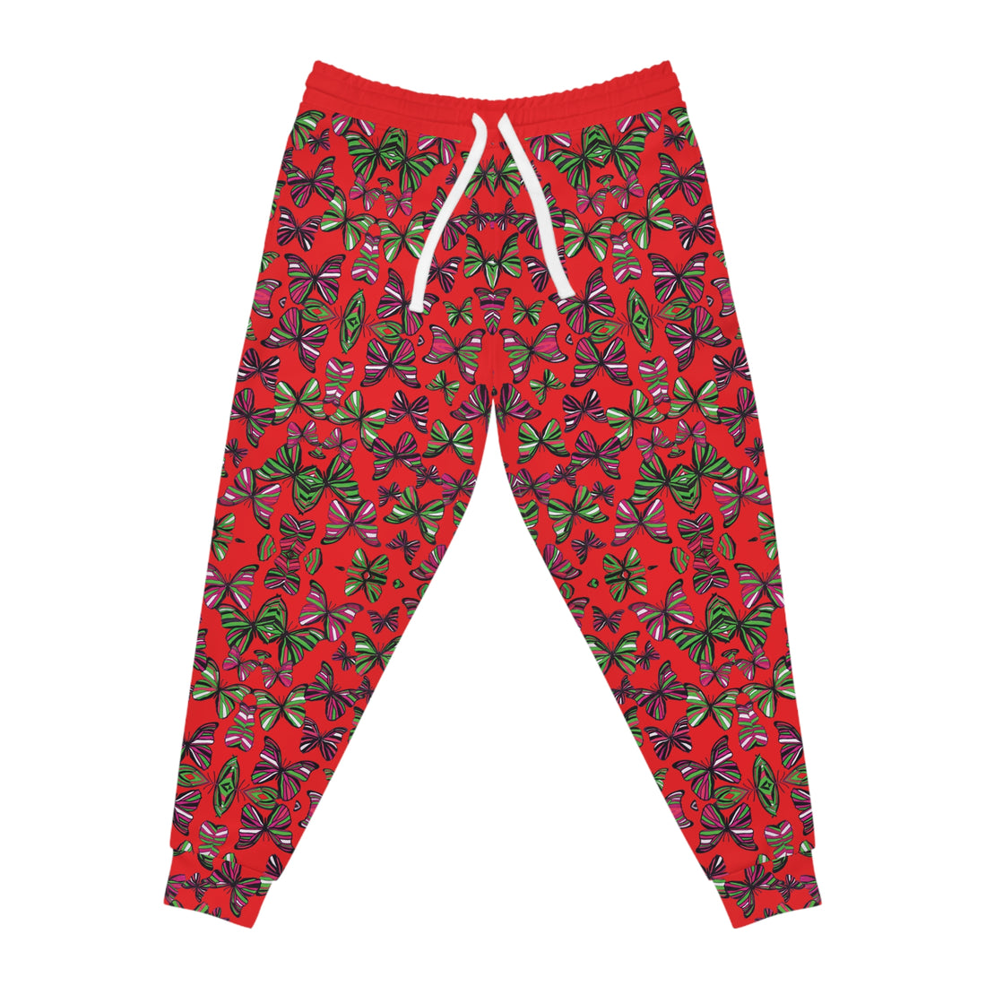 Red Butterflies Kaleidoscope AOP Joggers