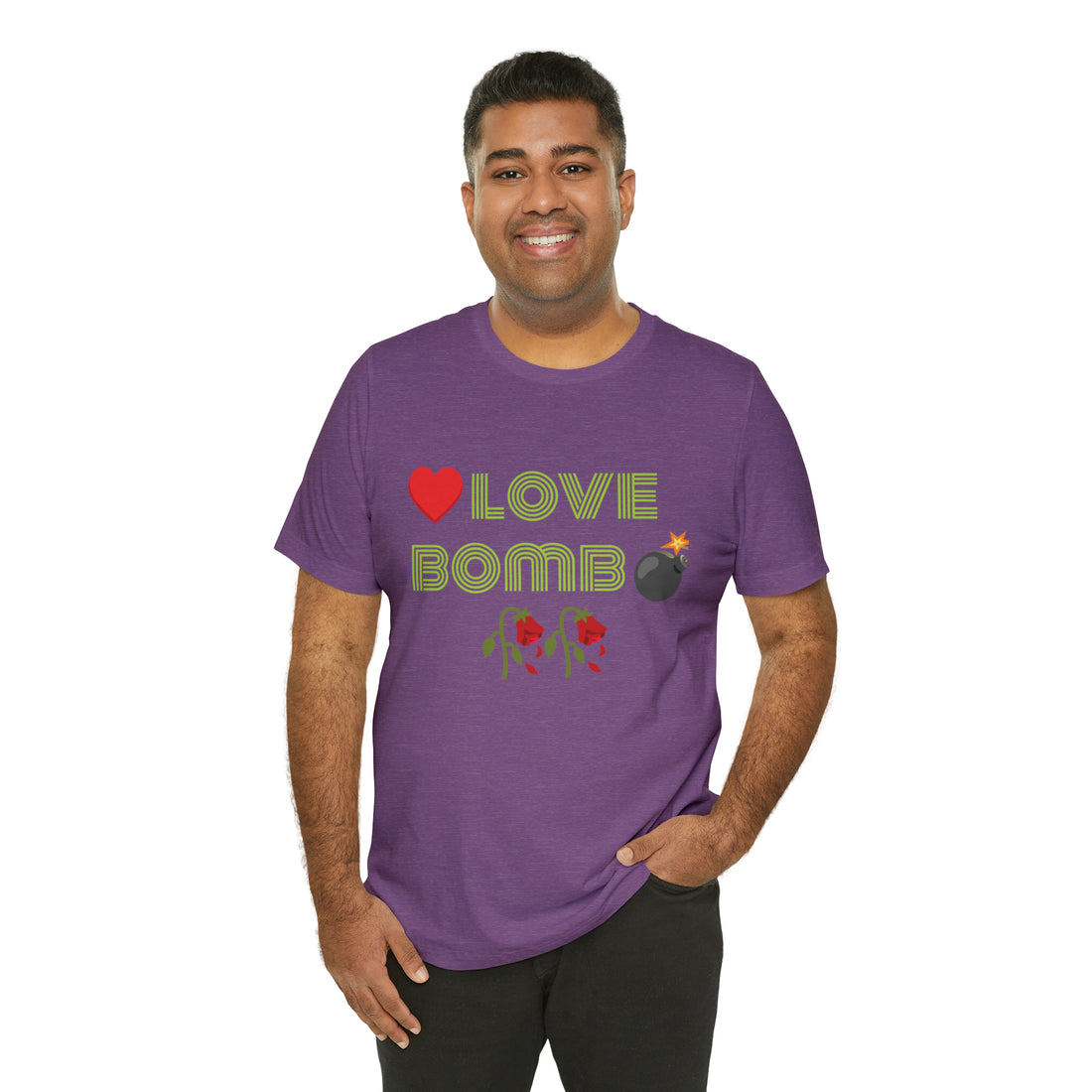 Unisex Love Bomb Typography Jersey Tee