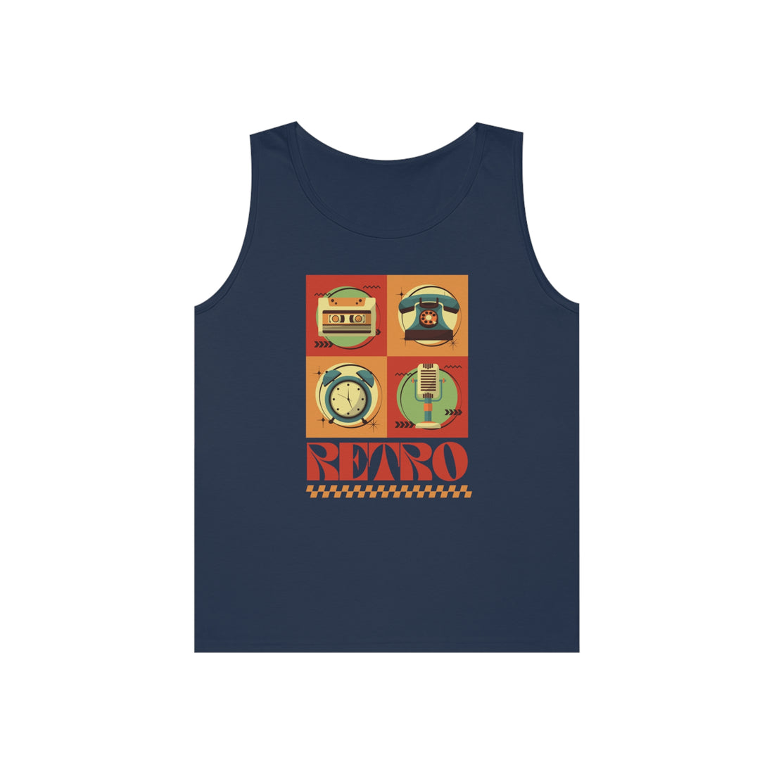 Retro Print Unisex Tank Top