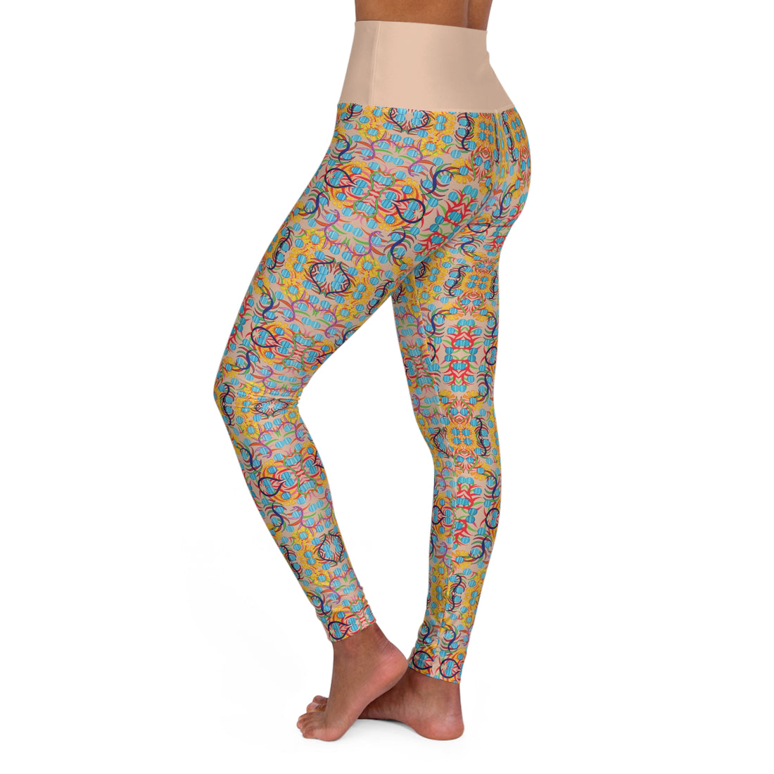 Nude Sunflower Yoga Leggings