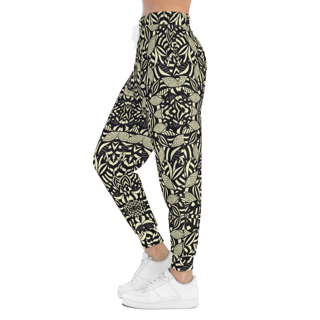 Cream Tropical Minimalist Unisex Joggers