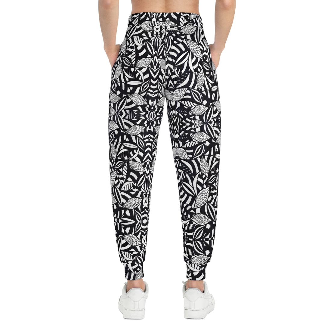 White Tropical Minimalist Unisex Joggers