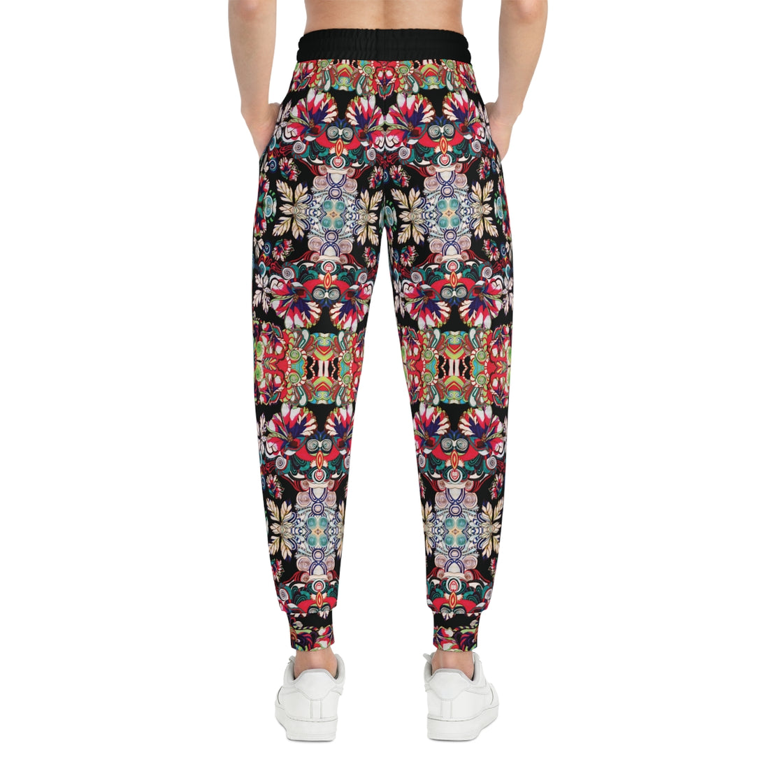 Black Graphic Floral Pop AOP Joggers