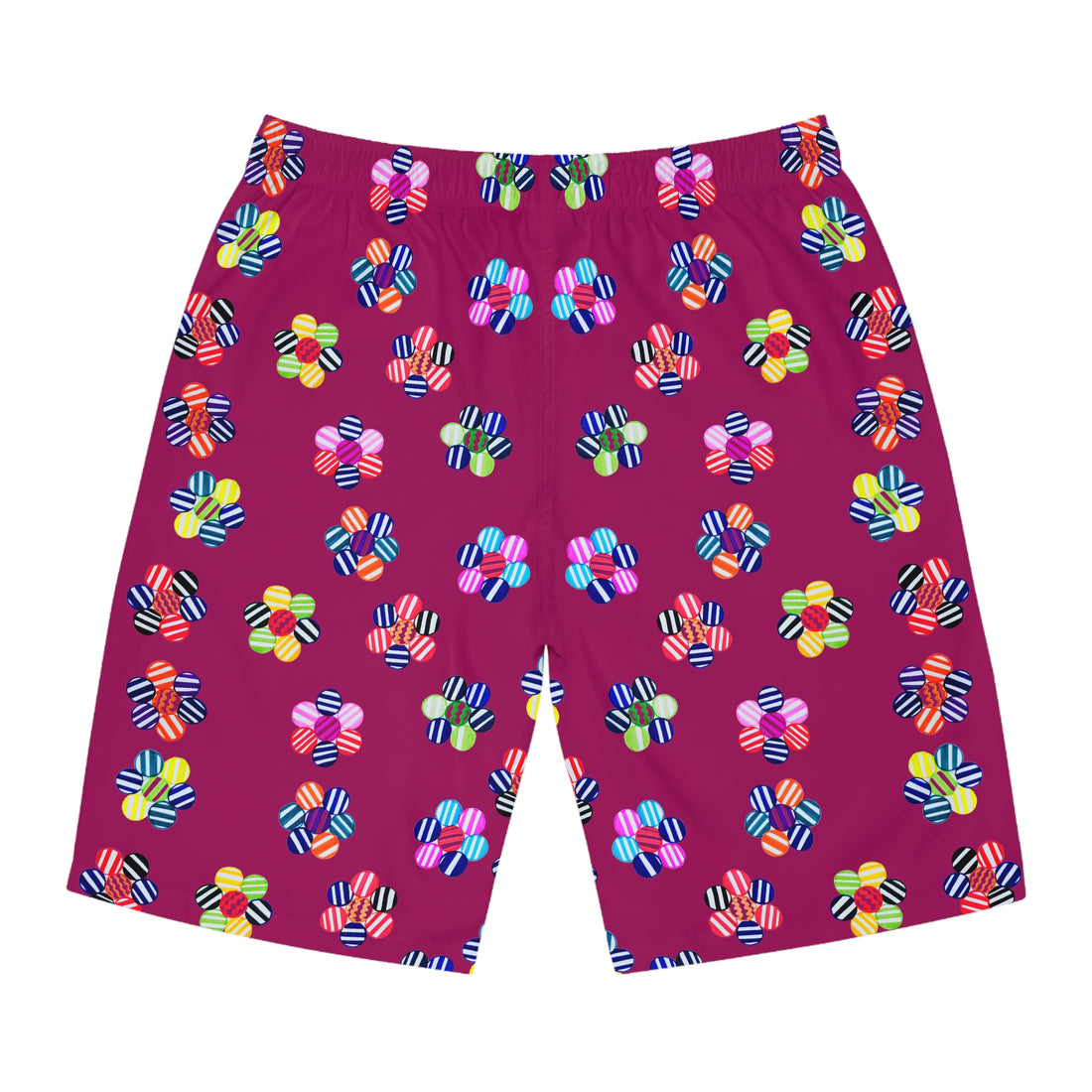 Geo Candy Floral Men's Board Shorts (AOP)