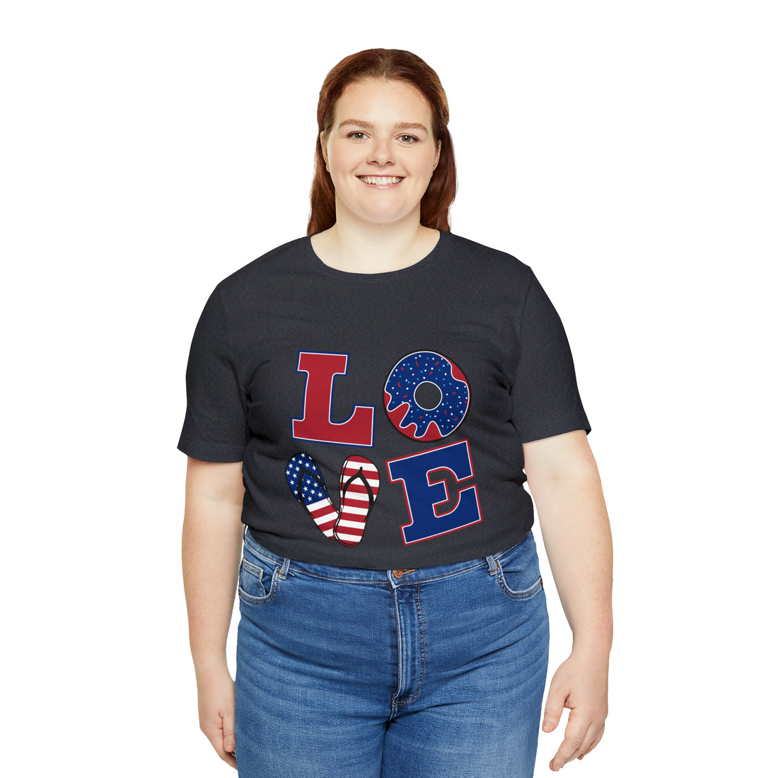 Unisex Jersey American Love Tee