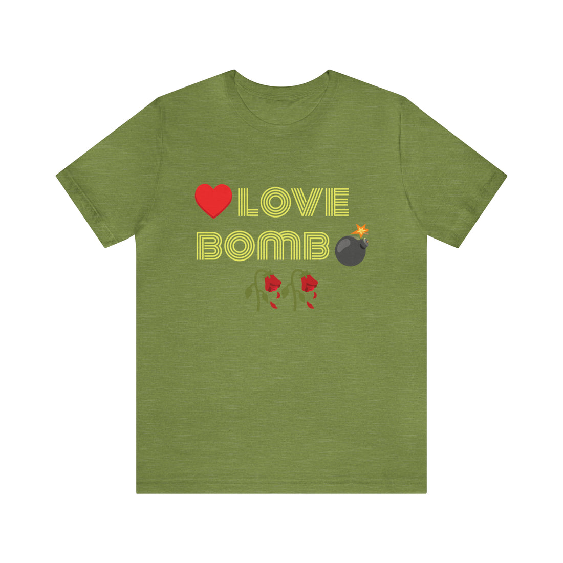 Unisex Love Bomb Typography Jersey Tee